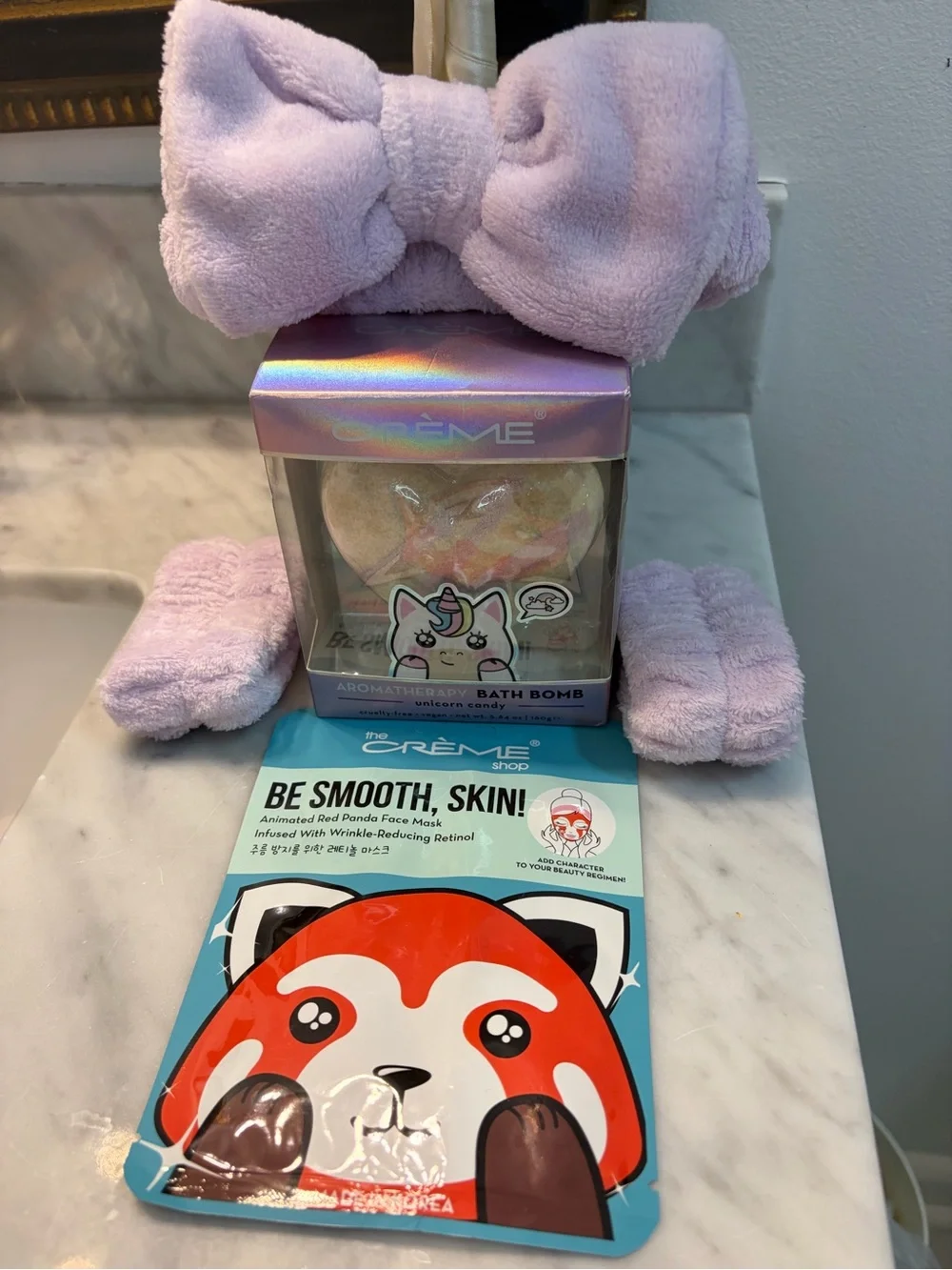 The Crème Shop Lavender Bath & Spa Set with Unicorn Bath Bomb